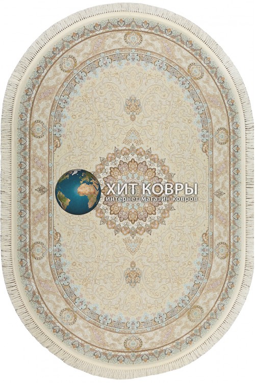 Иранский ковер Farsi 1500 145 Крем овал